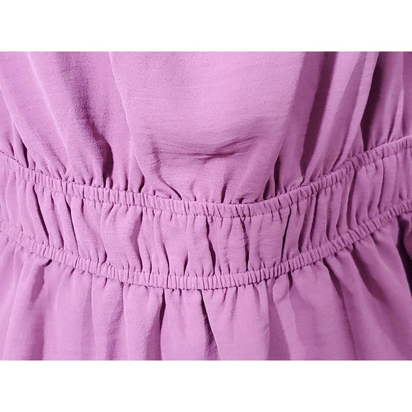 Nine West On/Off Shoulder Pinkish Mauve Long Sleeve Top 3X Ruffles Stretch - Picture 6 of 10